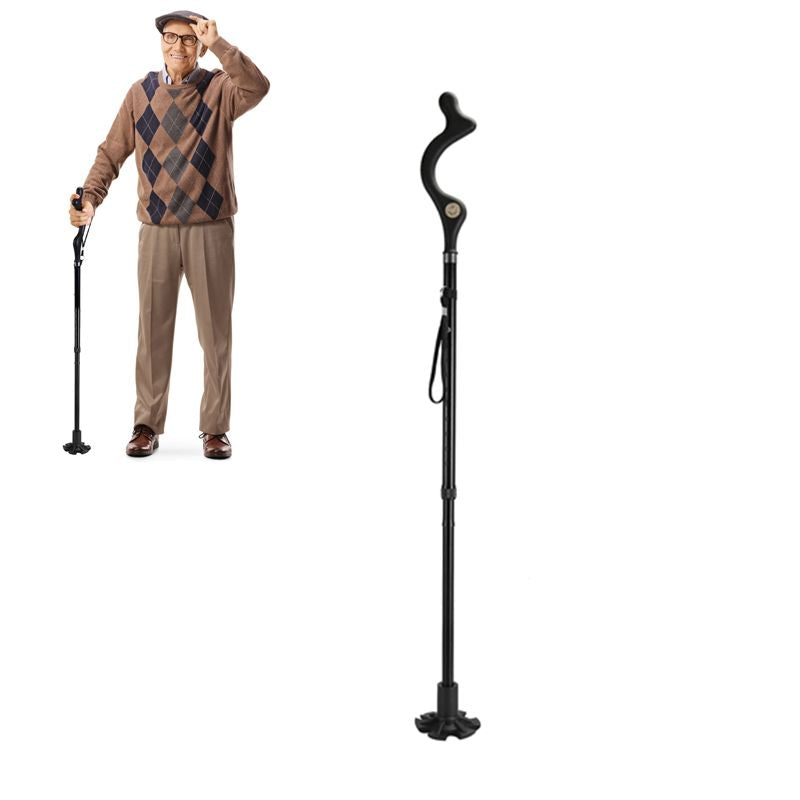 Adjustable Height Collapsible Hiking Cane - Lightweight Walking Stick for Outdoor Adventures by C-Mobility