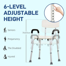 Adjustable Medical Shower Chair, Bath Mate, with Armrests, White by C-Mobility