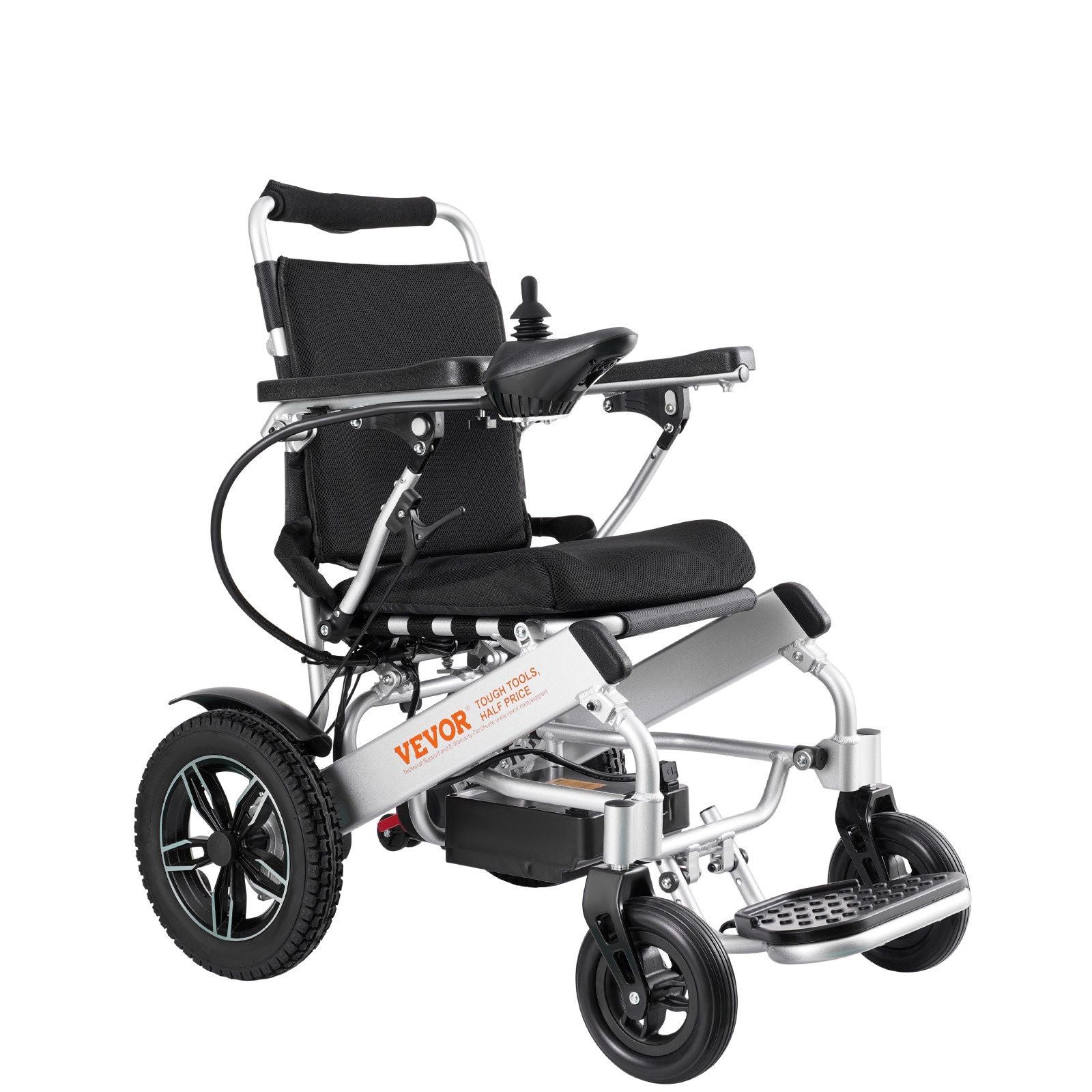 Foldable Electric Wheelchair 300 lb 17.7 Seat Adjustable by C-Mobility