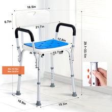 Shower Chair, 400 lbs Capacity, Shower Seat with Back, Adjustable Height Shower Stool, Shower Chair for Inside Shower Bathtub, Non-slip Bathroom Bench Bath Chair for Elderly Disabled Handicap by C-Mobility