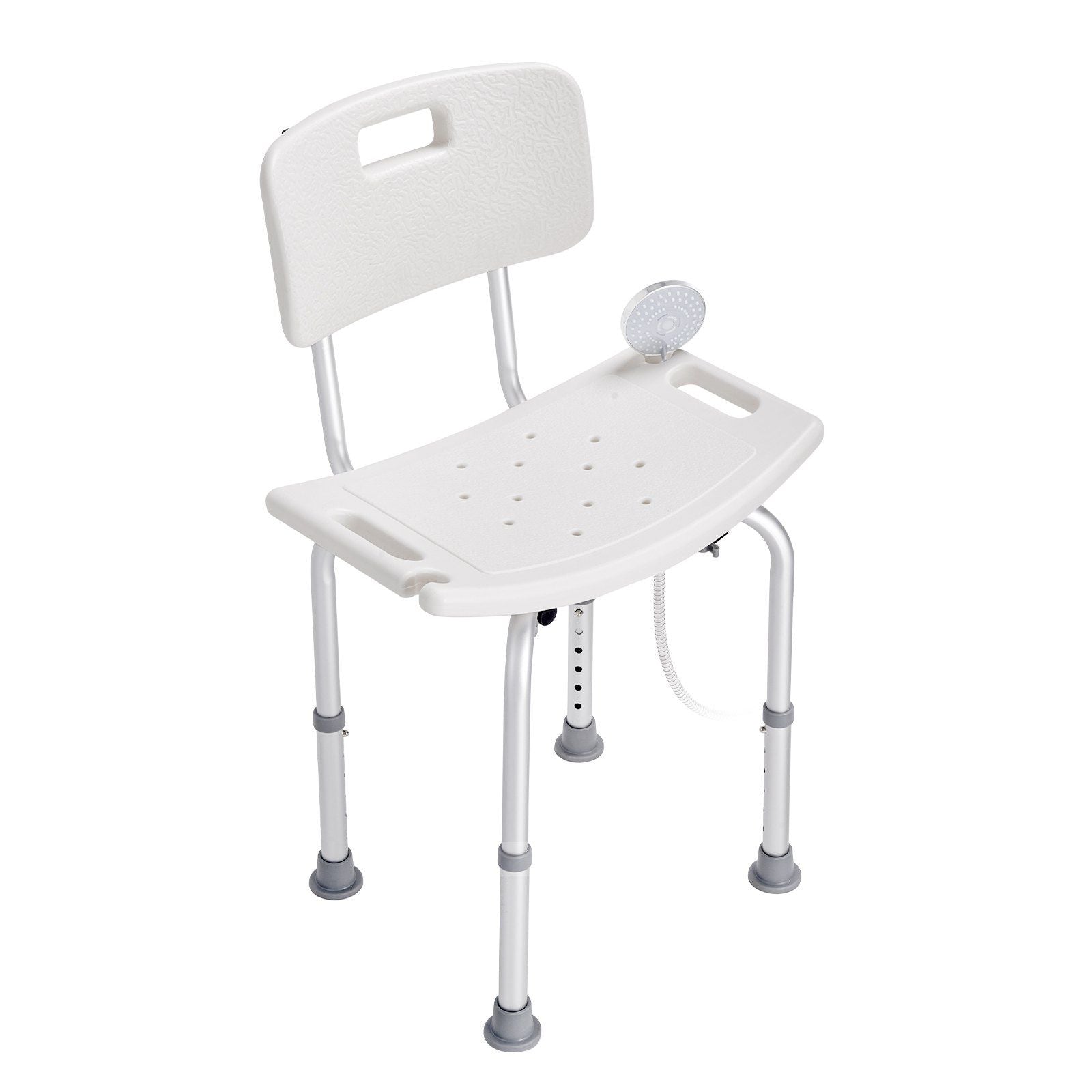 Shower Chair, Shower Seat with Back, Adjustable Height Shower Stool, Shower Chair for Inside Shower Bathtub, Non-slip Bathroom Bench Bath Chair for Elderly Disabled Handicap, 350 lbs Capacity by C-Mobility