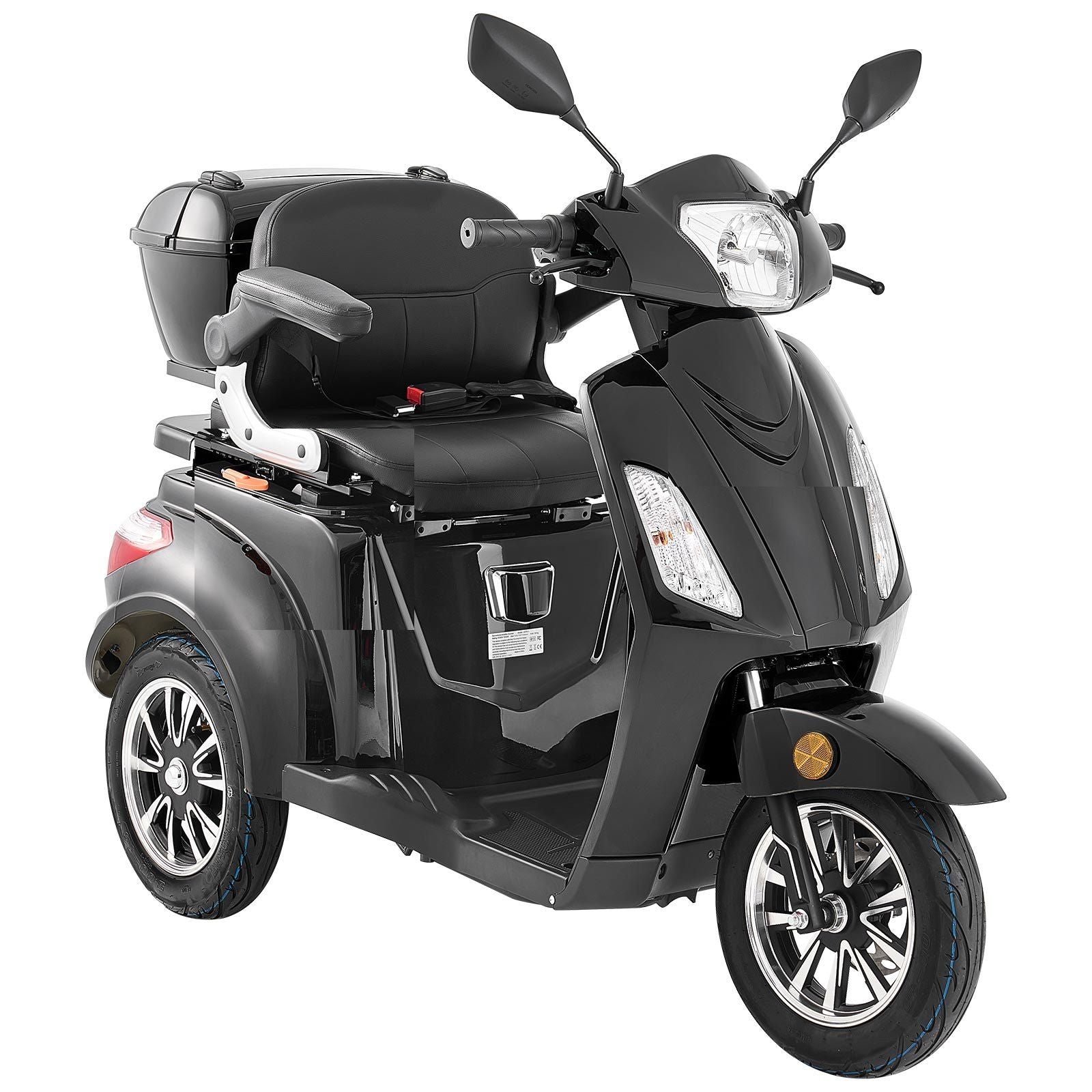 Heavy Duty 3-Wheel Mobility Scooters for Seniors & Adults, 500lbs Capacity, 21.5 Miles 3-Speed Long Range, 1000W All Terrain Electric Recreational Scooter Wheelchair, 20° Max Climbing Capacity by C-Mobility